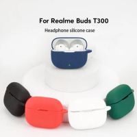 Silicone Protective Case for Realme Buds T300 Wireless Headphone Protector Case Cover Shell Housing Shockproof Anti-dust Sleeve