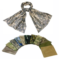 Military Tactical Scarf Camouflage Neck Scarf Airsoft Sniper Face Shield Cover Army Multicam Outdoor Camping Hunting Headshawl
