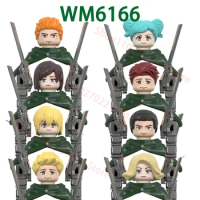 Building Blocks Anime Characters Attack On Titan Scout Legion Action Figure Accessories Model Bricks Toys For Kids WM6166 WM2584
