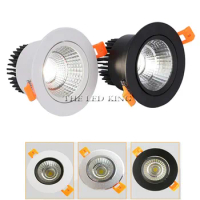 COB LED Downlights Real 3W 5W 9W 12W 110V-240V White Ceiling Spot Lamp 2.2 Inch 55mm 75mm Cut Hole No Flicker Lighting Fixtures