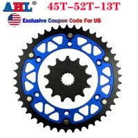 Motorcycle 45T~52T 13T Front &amp; Rear Sprocket For YAMAHA WR125L WR125M WR125N YZ125L YZ125R YZ125S YZ125P WR125 YZ125 WR YZ 125