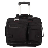Mute 2 Wheels Trolley Case Business Travel Suitcase Storage Box Computer Bag Leisure Handbag Laptop Tablet PC Luggage Packet 18