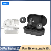 BOYA Omic D/U Wireless Lavalier Lapel Microphone for iPhone Android Camera Sound Recording Live Streaming Noise Reduction mic