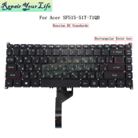 US RU-EN Russian Keyboard for ACER Swift 5 SF515-51 SF515-51T 73TY 507P -53AY 71qd N18P2 English Laptop Keyboard SV4P_A70LWL
