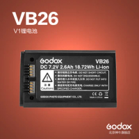 Godox VC26 VB26 VB26A DC 3000mAh 21.6Wh USB Replacement Li-ion Battery Charger for Godox V860III V1 V850III Flash Speedlite