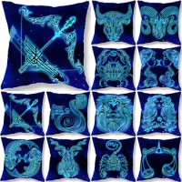 New Constellation Pillowcase Fashion Blue Sofa Decoration Office Gaming Chair Cushion Cover Home 45x45cm