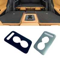 For Nissan X-Trail Xtrail 2022 2023 ABS black rear row Water Cup Holder Cover Car Interior Chrome Trim Strip Accessories