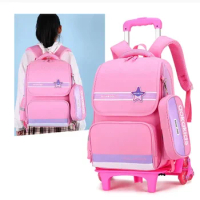 Kids Rolling School Backpack School Trolley Bag with wheels for girls Children Carry on Luggage With Wheels kids Wheeled Bookbag