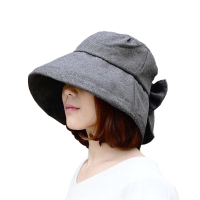 日本SHF 新款丹寧風優雅蝴蝶遮陽帽(大帽檐 完美防曬)