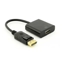 HD 4K DisplayPort 1.2 DP Male To HDMI-compatible Female Video Audio HDTV Black Adapter Converter Multiple Monitor