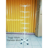 Rak Display putar Matahari 7 susun gantungan aksesoris display