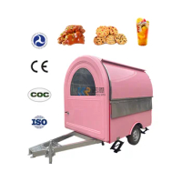 2023 Fast Food Trailer Truck Mobile Kitchen Multifunction Ice Cream Hot Dog Cart In-House Kitchen Equipment Can Customized