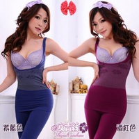 【安吉絲】竹碳機能•無縫提托立體翹臀超激瘦美體塑身衣/M-XL(紫藍/酒紅)