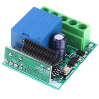 1ch Channel Wireless RF Remote Control Resiver Relay Switch DIY โมดูล 433MHz