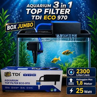 TDI ECO 970 JUMBO TOP FILTER AQUARIUM 3 IN 1 SET Box Kotak Atas Power Head Mesin Pompa Celup Selang 
