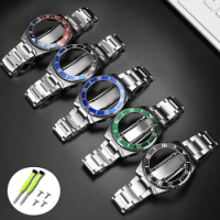 Solid fine steel watchband for CASIO G-Shock watch GA-2100 GA-2110 modified Rolex Water Ghost watch strap Case accessories belt