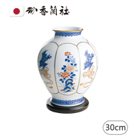 【香蘭社】花瓶/八角獅子牡丹/30cm(日本皇家御用餐瓷)