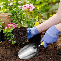 Potting Soil Scoop Stainless Steel Multifunctional Shovel, Durable Garden Hand Fertilizer Shovel Garden Soil Shovel Planting