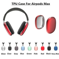 2pcs/set Anti-Scratch Transparent Cover for AirPods Max TPU Wireless Shockproof Headphones Case Protective Sleeve Protector 2023