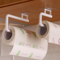 Kitchen Roll Paper Holder Towel Hanger Rack Bar Cupboard Rag Hanging Holder Shelf Toilet Paper Holders New