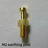10Pcs Pure Copper Gold-plated M2 Grounding Pole Zero Wire Welding Wire Pole Cavity Grounding Screw Ground Wire Welding Terminal