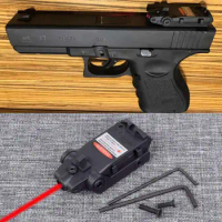 Tactical Red Laser Sight Mini Rear Sight Laser For Airsoft KWA KSC Glock 17 18C 22 34 Pistol Iron Rear Sight For Hunting