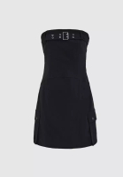 Urban Revivo Buckle Belted Tube Dress