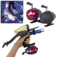 Archery Bowfishing Darts Reel Slingshot Kit Catapult Bow Fishing Outdoor Fish Dart Bow Shooting Fish Throw Hunting Catapult Gear