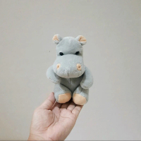 Boneka Hippo Abu Gemoy Size 15 cm/ Boneka Kuda Nil/ Boneka Hippo