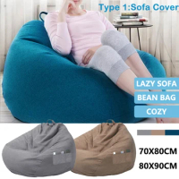 Sofa Chair Cover Soft Comfortable Chair Sofa Breathable Lazy Sofa Bed Large Fluffy Chair Decora Tear-Resistance/Footstool Cover