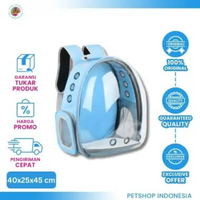 Tas Astronot Transparan Sky Blue - Carrier Transparan Hewan