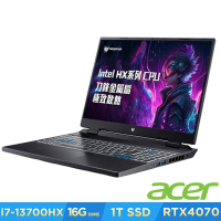 Acer 宏碁 Predator Helios PHN16-71-781X 16吋電競筆電(i7-13700HX/16GB/1TB/RTX4070/Win11)