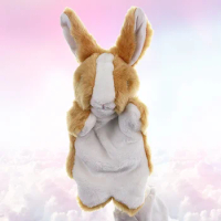 Cartoon Rabbit Bunny Rabbit Puppets Plush Hand Puppet Story Telling Prop Role Play Accessory Party Favor For Parent Child White