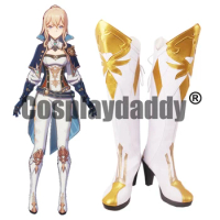 Genshin Impact Mondstadt Knights of Favonius Dandelion Knight Lionfang Knight Jean Gunnhildr Game Cosplay Shoes Heel Boots S008