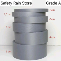 Pita reflektif skotlet lebar 1 cm warna silver harga per meter untuk skotlet  jaket jas hujan dll