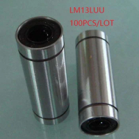 100pcs/lot LM13LUU Longer linear motion bearings bushing ball bushings for 3d printer parts cnc parts guide 13x23x61mm