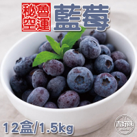 【吉好味】智利空運藍莓125g±10%x12盒/箱(原裝箱約1.5kg/箱-G001)