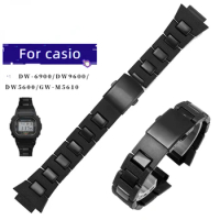 For Casio G-SHOCK DW-5600 DW6900 DW9600 GW-M5610 Black Plastic Watchband Strap Convex mouth 16mm Men