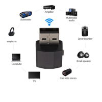 LccKaa 2 in 1 USB Bluetooth 5.0 Receiver Transmitter Wireless Mini 3.5mm AUX Music Adapter For Car Radio TV Bluetooth Earphone