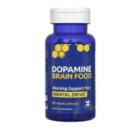 Dopamine Brain Food Vegan Capsules - Mental Drive & Focus Support Supplement 60 Count