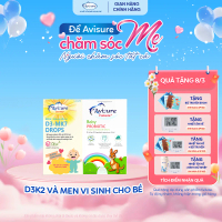 D3K2 - Men vi sinh Avisure D3MK7 30ml, Avisure Probiotic lọ 20ml bổ sung Vitamin D3K2-mk7,  Men vi s