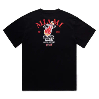 【GOGO SPORTS】Mitchell & Ness NBA熱火隊印花圓領T恤(MN43005-002)黑色-L