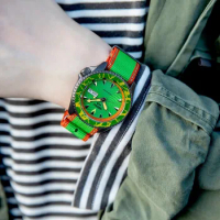 Original SEIKO 5 Automatic Mechanical Watch Green Watches 10Bar Waterproof Men's Watchs