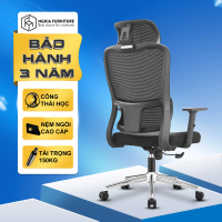 Ghế công thái học Nghia Furniture ErgoFit, Piston Class 4, tựa lưng lưới thoáng khí, bảo hành 3 năm