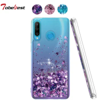 Fashion Liquid Glitter Silicone Case For Huawei P40 P30 P20 Lite P10 P9 Lite Nova 8 7 6 5 5i Pro 4 3 SE Dynamic Liquid Cover