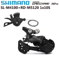 SHIMANO DEORE M4100 with Window Shifter Lever and M5120 M4120 Rear Derailleur Shadow MTB bicycle Mountain 1x10 speed