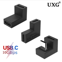 1PCS U-shaped Angled 90 Degree USB 3.1 10Gbps Type C Male To Female OTG Adapter For Huawei Xiaomi Mobile Tablet VR Mac Coupler