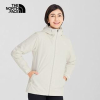 【The North Face】獨家特降女款白色防水透氣保暖三合一外套｜5B1X151