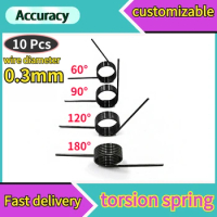 Wire Diameter 0.3mm Angle 180/120/90/60 Degree Torsion Spring V-shaped Spring Single Button Coil Spring Feeder Springs