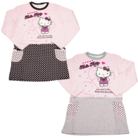 【TDL】HELLO KITTY凱蒂貓兒童洋裝 長袖衣服 上衣 T恤 KT8151